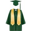 Generico Set Toga e Tocco per Bambini 2-12 Anni Costume da Laureato con Stola Cappello e Nappina 2026 Abito Diploma per Asilo Scuola Materna e Primaria Kit Completo Graduazione 4 Pezzi