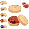 Bambebe Squishy 2026 - Palline da schiacciare Dim Sum glitterate, giocattoli sensoriali, regali di Pasqua & Fidget Toys per bambini (oro) (Rosso)