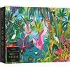 Elena Essex Puzzle per Adulti 1000 Pezzi - Pista della Foresta Pluviale con Animali, Uccelli e Fenicotteri - Dimensioni 70 x 50 cm