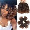 CooCooJoo 6 ciocche di capelli corti con ricci a spirale stile Passion Twist all'uncinetto da 20 cm, extension di capelli ricci per donne di colore (6 ciocche da 20 cm, 1B/30)