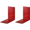 Alco 4301-12 - Reggilibri in metallo, 85 x 140 x 140 mm, 2 pezzi, colore: rosso (Confezione da 2)