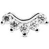 SINGULARU - Orecchino Singolo Mini 5 Sparks. Argento Sterling 925 con Finitura in Rodio. Chiusura a Vite. Gioielli per Donna