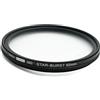 SYSTEM-S Star Burst Filter 52 mm 360° Cross Flare Lente per Smartphone Fotografia in Nero