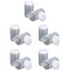 Shurhome 10 bottiglie di plastica vuote da 33 mm, contenitori per film, contenitori per accessori, perle artificiali, monete, pesca, taniche a prova di luce