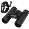 Hadiat Binocolo compatto 40 x 22 con braccialetto di sopravvivenza in paracord, accendifuoco, impermeabile, bussola, fischietto, regolabile, 7 in 1, regalo tattico per bambini e uomini