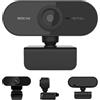 Genérico Webcam HD 720P - Telecamera di trasmissione con microfono integrato, fotocamera per PC con base girevole a 360°, webcam per computer portatile, USB, senza driver, per videoconferenze, fotocamera