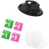 Shurhome Durale Supporto per fotocamera in silicone antiscivolo, autoadesivo, base riutilizzabile per Pocket 3, uso desktop, accesso alla ricarica, supporto per desktop in silicone