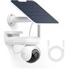 Reolink 4K Telecamera WiFi Esterno Senza Fili con Batteria da 20000 mAh, Rilevamento AI, Auto Tracking, Visione Notturna Color, Rotazione PT 360, Altas PT Ultra+Cavo di Prolunga Pannello Solare