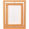 DFGBAPKBL Girevole Cornici Cornice in legno for foto girevole rimovibile durevole for personalizzata su due lati Decorazione del soggiorno(Light brown)