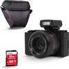 AgfaPhoto Realishot C130 - Fotocamera digitale compatta da 16 MP con sensore CMOS, touch screen LCD da 2,8, stabilizzazione dell'immagine, autofocus, zoom, batteria ricaricabile + scheda SD da 32 GB