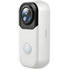 ZiStarlilife Action camera 4K con supporto magnetico, videocamera POV per viaggi avventura, impermeabile IP65, obiettivo grandangolare, nero (bianco)