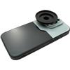 SYSTEM-S Custodia per obiettivo 52 mm compatibile con obiettivo effetto lente con filettatura per iPhone 15 Pro in nero grigio