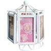 DFGBAPKBL Girevole Cornici Cornice for foto fai-da-te rotante piccola musica da 1 pezzo Decorazione elegante in legno in materiale durevole(WHITE)