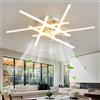 Dceinz Tipo A Stelo Ventilatore Da Soffitto Con Luce Dimmerabile E Silenzioso Con Funzione Di Memoria Rotazione Avanti E Indietro Sei Lampadario Con Ventilatore Da Soffitto,Bianco-6