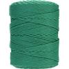 GOHOF Corda macramè in cotone di alta qualità, 4 mm x 300 m, 4 fili intrecciati, morbida, resistente, ecologica, verde scuro