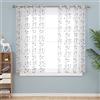 Deconovo Tende in voile effetto lino, 138 x 140 cm, colore: grigio