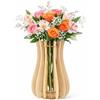 Menibeuty Vaso in legno per fiori Lego, vaso in legno per fiori Lego, vasi in legno per rose Lego, vaso per fiori di ciliegio, rose, girasoli, narcisi, tulipani loto