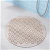 COONE 1 tappetino da doccia rotondo 55 x 55 cm, tappetino antiscivolo per doccia e vasca, tappetino da bagno con ventose, fori di scarico, lavabile in lavatrice, ad asciugatura rapida (cachi)