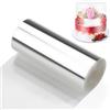 Zocipro Acetato per Torte, Fogli di Acetato Spessi 10cm x 10M, Torta Colletto Trasparente Strisce Acetato per Dolci, Torte da Forno, Torta alla Mousse di Cioccolato