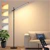 Nintiue Lampada da terra angolare a LED, testa rotante a 360°, super luminosa, 1800 lm, dimmerabile, minimalista, con telecomando, 3000 K-6000 K, lampada da terra moderna da 170 cm, per soggiorno, camera da