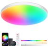 ZWOOS Lampada da soffitto LED 30 W, plafoniera RGB rotonda 2700 K-6500 K, dimmerabile, compatibile con Alexa, Google Home, Control APP, telecomando, per camera da letto, soggiorno, cucina