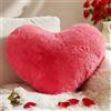 Yhoelata Cuscino Cuore, Carminio Cuscino a Forma di Cuore, Peluche Cuore Cuscini Decorativi, Grande Cuscini per Divano, Cuscini Bambini Cuscino Letto, 37 * 47cm