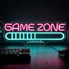 BEISKAFNVSZ GAME ZONE Insegna Neon LED Luminosa USB Personalizzata Insegna Gioco Lampada Neon Parete Dimmerabile per Casa Sala Giochi Decorazione Caverna Uomini