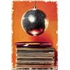 SUPERDANT Targa In Latta con Scritta Retro Records And Disco Ball e Segno in Metallo con Scritta Country Cartello In Latta Art Decorazione Da Parete Vintage per Soggiorno 20x30cm
