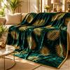 B O S A L O N I Plaid King Size 200x230 cm BOSALONI HOME Elegance Collection - Coperta Matrimoniale Premium Extra Large per Letto e Divano, Morbida e Corposa, Design Luxury Elegante per Arredo Casa (Foglie d'Autore)