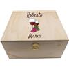 Colorfamily Scatola in Legno Personalizzata - Regalo Originale con Nome o Messaggio, Contenitore Decorativo per Calici, Bicchieri, Documenti, Compleanni, Anniversari e Occasioni Speciali