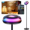 Govee Uplighter Lampada da Terra con Effetto Nebulosa, Separata Trizona Lampada Terra Dimmerabile, Luce Ondulata RGBIC Freddo-Caldo, 80+ Scene, 2700-6500K,1000lm,Compatibile Matter,170cm per Salotto