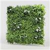 BLAINE - Giardino Verticale Artificiale Komodo 100x100 cm per la Decorazione di Terrazze e Saloni con Foglie Realistiche di Alta Densità che Non Necessitano Manutenzione