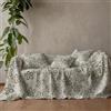 L'Emporio Casa Telo Arredo Fantasia Copridivano Copriletto in Cotone Panama, Granfoulard, 160x260-260x280-360x280 cm, Made in Italy (Margherita Verde, 160x280)
