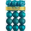 KI Store 30 pezzi Palline di Natale 6cm verde azzurro scuro genziana perlato plastica Albero di Natale Ornamenti di Decorazione Palle per Natale Decorazioni Natalizie