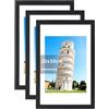 Henrycares Cornice 20x30 Set da 3 con Passepartout, Cornici Nere 20x30 cm da Parete Orizzontale/Verticale, Adatte per Foto, Diploma, Poster e Quadri, portafoto picture photo frames