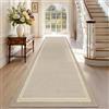 TEHWDAIYOU Tappeto Runner per Corridoio Tappeto Cucina Passatoia 60 x 220 cm Antiscivolo Lavabile Tappeto Corridoio Tappeti Runner Passatoia Tappetino per Soggiorno Entrata Ingresso Beige