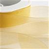 Italian Options Nastro in organza, 38 mm x 20 m, colore: oro