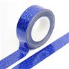 Syntego Nastro adesivo decorativo Washi con effetto olografico e glitter, 15 mm x 5 m (blu reale)