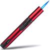 Yeuligo Accendino Jet Flame a Gas Butano Ricaricabile, Antivento Lungo per Candele, Cucina, Campeggio, Barbecue, Camino. Regalo per Uomo (Venduto Senza Gas) (Rosso)