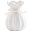 Tyatiyzn Vaso Fiori Bianco Ceramica, Vaso in ceramica in stile nordico, Decorativo Moderno, Adatto per la Decorazione del Soggiorno e per Composizioni Floreali.(Bianco)