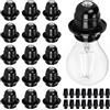 WIYETY 16 attacco E27, portalampada, 250 V, 4 A, in plastica, nero, vintage, universale, base per lampada standard E27
