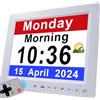 Véfaîî Orologio Dementia 2.0 2023 con DST automatico e 30 sveglie, icona sole e luna e 10 livelli di oscuramento, orologio digitale con data giorno
