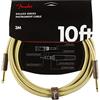 Fender Deluxe Series Cavo Strumento, Cavo per Chitarra da 3m Dritto/Dritto, Design Tweed, Connettori Placcati Oro 24K, Schermatura Intrecciata, Alta Qualità e Durata