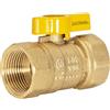 Eastman 1 Inch FIP Straight Gas Ball Valve with 1/4-Turn Handle, Brass Plumbing Fitting, 60013