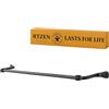 RTZEN Farmehouse - Porta asciugamani da bagno, in ferro battuto nero meta opaco, asta per montaggio a parete, decorazione per la casa fatta a mano, barra in metallo da cucina (43,2 cm, adatta per