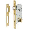 TESA 130 Serratura da incasso per porte in legno, entrata 40 mm, finitura dorata, frontale quadrato