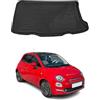 OMAC Vasca Baule Vasca Vano Carico Compatibile con FIAT 500 500C 2007-2015 Gomma TPE Nero