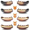 Car Passion Indicatore di direzione Freccia Specchietto laterale LED Compatibile con Volkswagen Golf 6 Touran 2011-2015 Luce Dinamico Progressivo Fumè Nero Side Marker Dynamic (Per Golf 6)