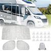 ConBlom Tappetino termico compatibile con Ducato, Peugeot Boxer e Citroen Jumper 2006-2021, cabina in 3 parti per isolare, mantenere caldo e proteggere la privacy