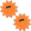 WaxYxaW 2 Pezzi Luce Emergenza Auto Multifunzionali Base Magnetica, LED Road Flare, Lampade di Segnalazione per Sicurezza Stradale, 15 LED e 9 Modalità di Flash per Situazioni di Emergenza
